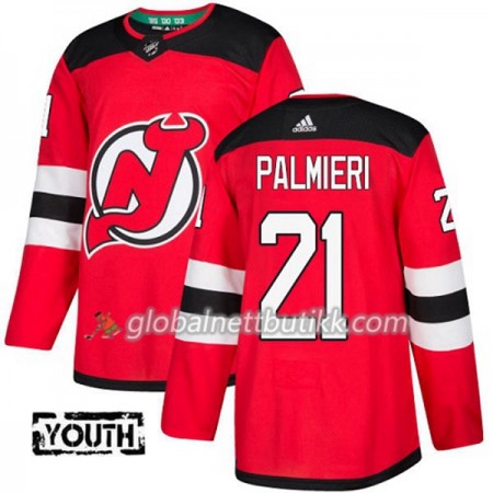 New Jersey Devils Hockeydrakt Kyle Palmieri 21 2017-2018 Rød Adidas Authentic - Barn